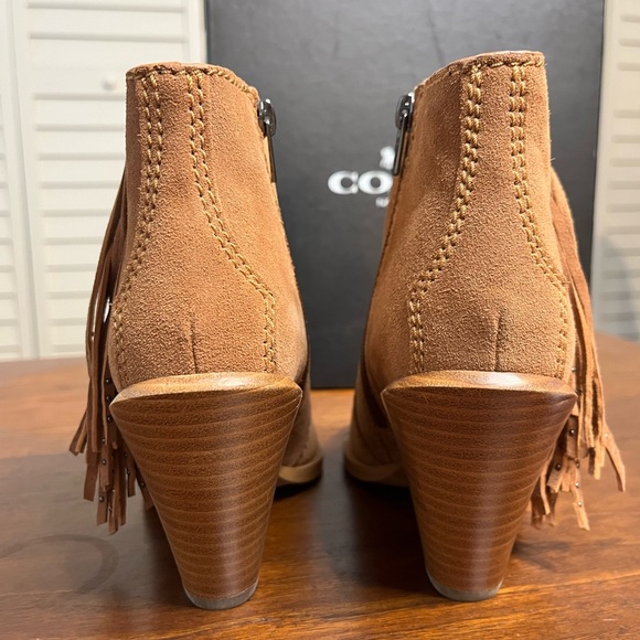 NWT Coach | Western Suede  Fringe Booties - Picture 5 of 8